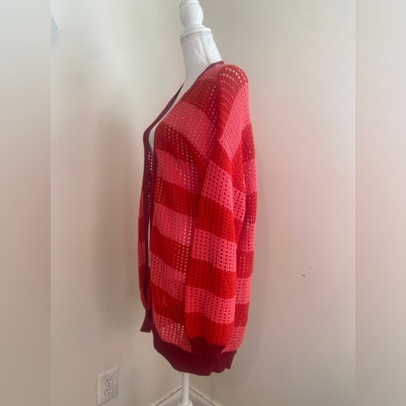 Farm Rio Striped Open-Front Cardigan Sweater |Anthropologie Size Small - Picture 4 of 10